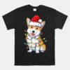 Corgi Santa Christmas Tree Lights Xmas Corgmas Dog Unisex T-Shirt