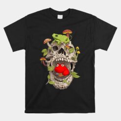 Cottagecore Frog Skull Mushroom Collector Aesthetic Unisex T-Shirt