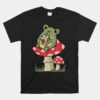 Cottagecore Frog Unisex T-Shirt Cottagecore Aesthetic Frog Mushroom Unisex T-Shirt