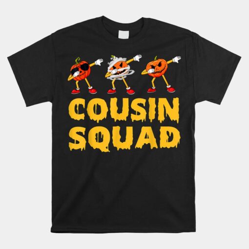 Cousin Squad Halloween Cousin Crew Funny Halloween Pumpkins Unisex T-Shirt