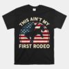 Cowbo Unisex T-Shirt This Aint My First Rodeo Western Horse Riding Unisex T-Shirt