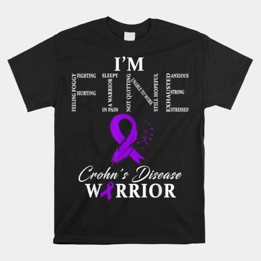 Crohn's Disease Warrior I'm Fine Unisex T-Shirt
