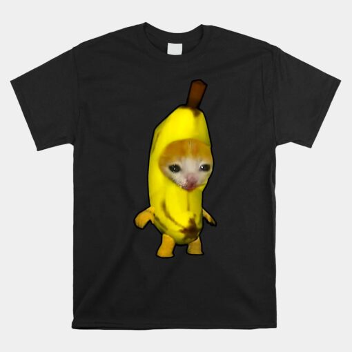 Cute Banana Cat Happy Bananacat Meme Unisex T-Shirt