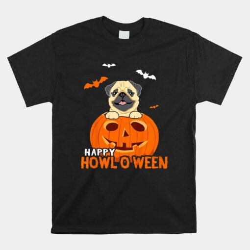 Cute Halloween Pug Dog Pumpkin Costumes Thanksgiving Unisex T-Shirt