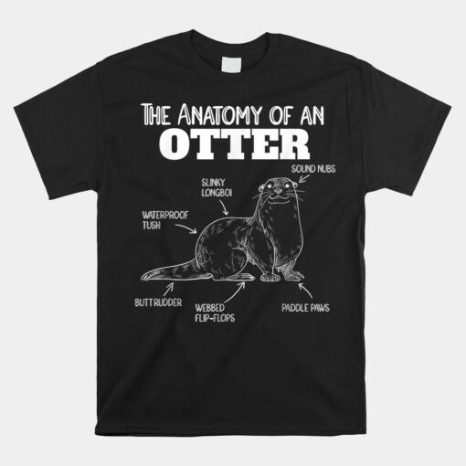 Cute Otter Explanation Anatomy Of An Otter Unisex T-Shirt