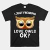 Cute Owl For Horned Snowy Owl Nocturnal Bird Unisex T-Shirt