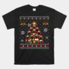 Cute Pug Tree Santa Hat Christmas Unisex T-Shirt