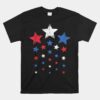 Cute Red White Blue Stars Unisex T-Shirt