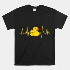 Cute Rubber Duckie Duck Heartbeat Unisex T-Shirt