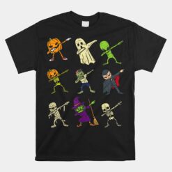 Dab Pumpkin Skeleton Ghost Alien Zombie Halloween Unisex T-Shirt