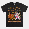 Dabbing Turkey Unicorn Thanksgiving For Girls Pilgrim Hat Unisex T-Shirt