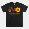 Daisy Peace Love Cure Kidney Cancer Awareness Unisex T-Shirt