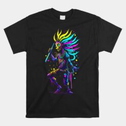 Dancing Kokopelli Mystical Abstract Illustration Unisex T-Shirt