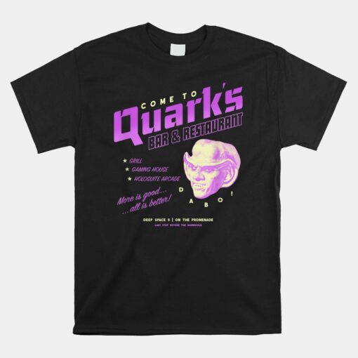 Deep Space Nine Come To Quark's Bar Vintage Logo Unisex T-Shirt