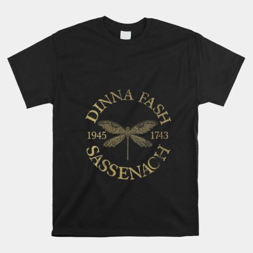 Dinna Fash Sassenach Dragonfly Beige Design Unisex T-Shirt