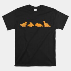 Dinos Chicken Nuggets Pattern Funny Realistic Dino Unisex T-Shirt