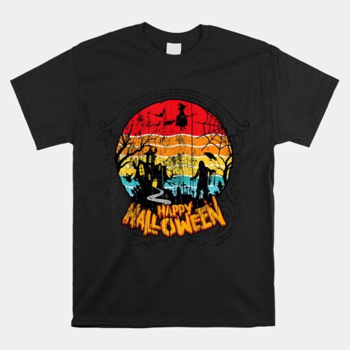 Distressed Retro Vintage Halloween Unisex T-Shirt