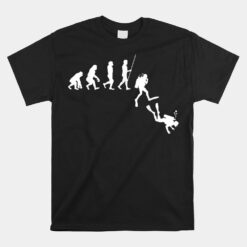 Diving Evolution Evolution Of Man Funny Scuba Dive Ocean Unisex T-Shirt