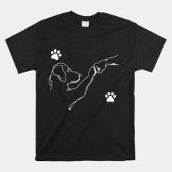 Dog And People Beat Hand Dog Friendship Unisex T-Shirt