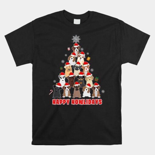 Dog Lover Christmas Tree Unisex T-Shirt