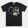 Dog Paw Tie Dye Rainbow Unisex T-Shirt