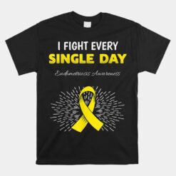 Endometriosis Disease Awareness Survivor Yellow Ribbon Unisex T-Shirt