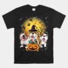 English Bulldog Mummy Witch Dog Moon Ghosts Unisex T-Shirt