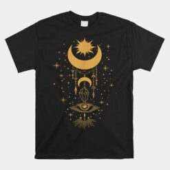 Eye Sun And Moon All Seeing Eye Spiritual Witchy Unisex T-Shirt