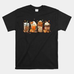 Fall Coffee Halloween Pumpkin Latte Drink Cup Spice Unisex T-Shirt