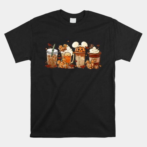 Fall Coffee Pumpkin Spice Latte Iced Warm Cozy Autumn Orange Unisex T-Shirt