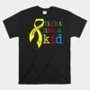 Fight Like Kid Childhood Cancer Awareness Retro Gold Ribbon Unisex T-Shirt