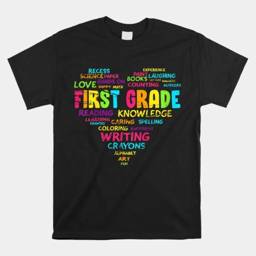 First Grade Team Teacher Student 1st Grade Heart Unisex T-Shirt