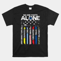 First Responders American Thin Line Police Fire Military EMS Unisex T-Shirt