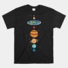 Flat Earth And Planets Funny Conspiracy Theory Earthers Unisex T-Shirt