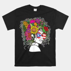 Flower Afro Hair Puerto Rico Black Melanin Queen Unisex T-Shirt