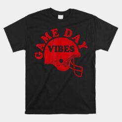 Football Game Day Vibes Red Helmet Unisex T-Shirt