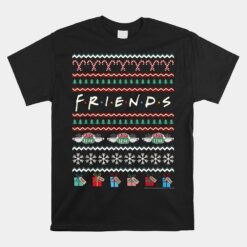 Friends Christmas Logo Ugly Sweater Style Unisex T-Shirt