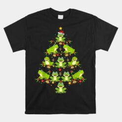 Frog Christmas Tree Unisex T-Shirt Funny Christmas Frog Unisex T-Shirt