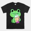 Frog Drinking Bubble Tea Unisex T-Shirt