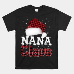 Fun Santa Hat Christmas Costume Family Matching Nana Claus Unisex T-Shirt