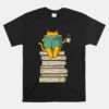 Funny Book And Tea Reading Cat Unisex T-Shirt