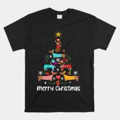 Funny Dachshund Christmas Tree Unisex T-Shirt