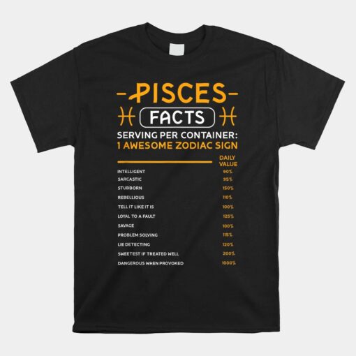 Funny Pisces Facts Unisex T-Shirt