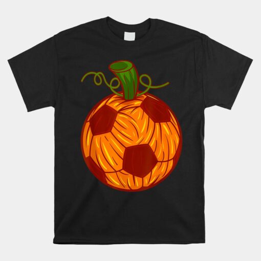 Funny Pumpkin Soccer Ball Halloween Unisex T-Shirt