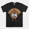 Funny Thanksgiving Turkey Thankful For Pickleball Unisex T-Shirt