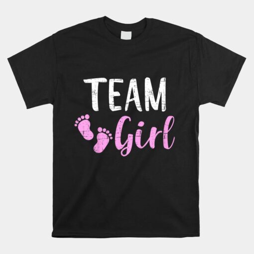 Gender Reveal Team Girl Matching Family Baby Party Supplies Unisex T-Shirt