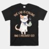 Girls Lab Calling Science Funny Lab Cat Laboratory Chemistry Unisex T-Shirt