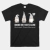 Gnome One Fights Alone Unisex T-Shirt Parkinsons Awareness Ribbon Unisex T-Shirt