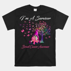 Gnomes I'm A Survivor Breast Cancer Awareness Unisex T-Shirt