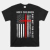 God's Children Are Not For Sale Christian USA Flag Unisex T-Shirt